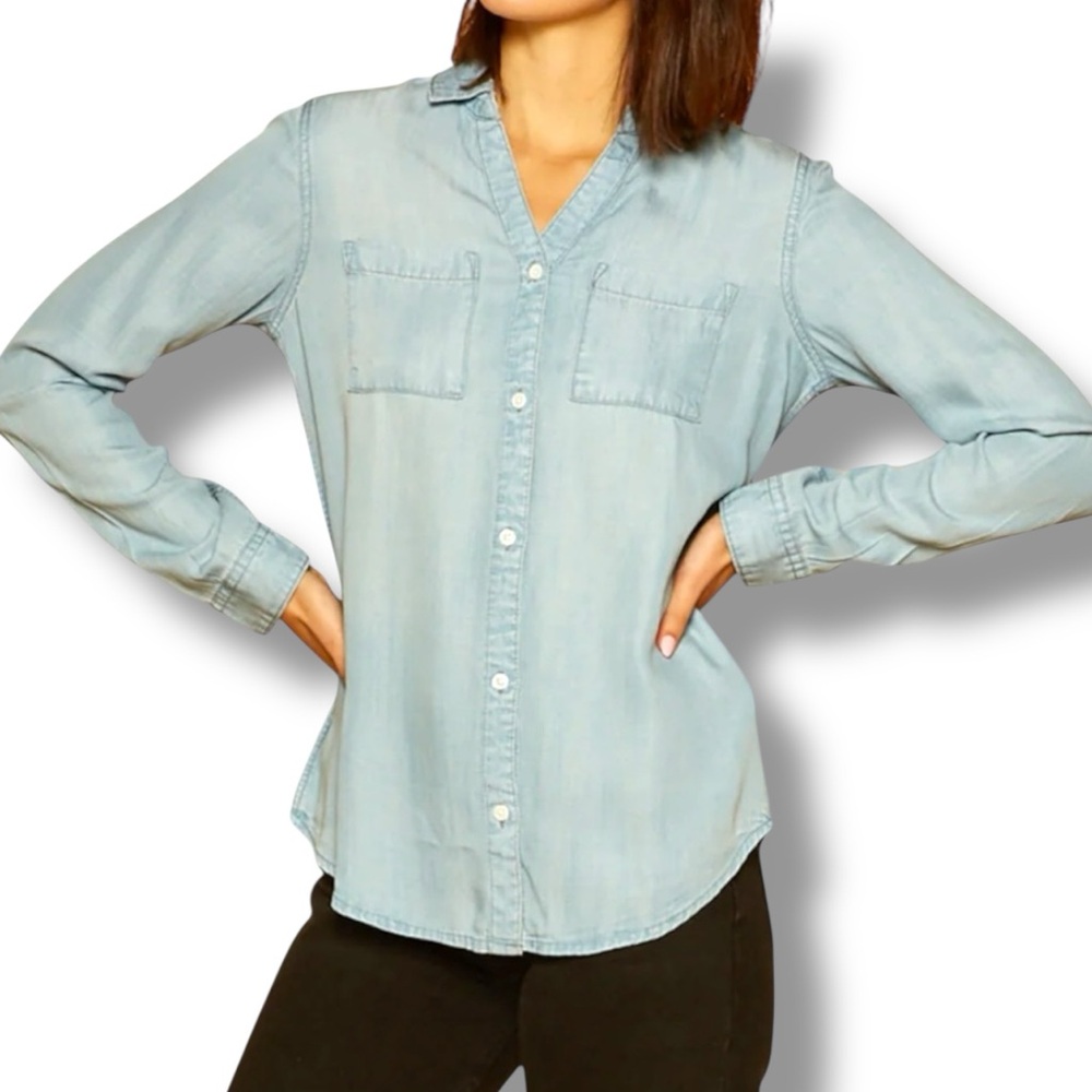 Thread & Supply Pale Blue Chambray Button-Up Shirt